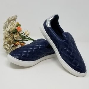 Quilted Fashion Walking Shoes, SN-2803, Navy